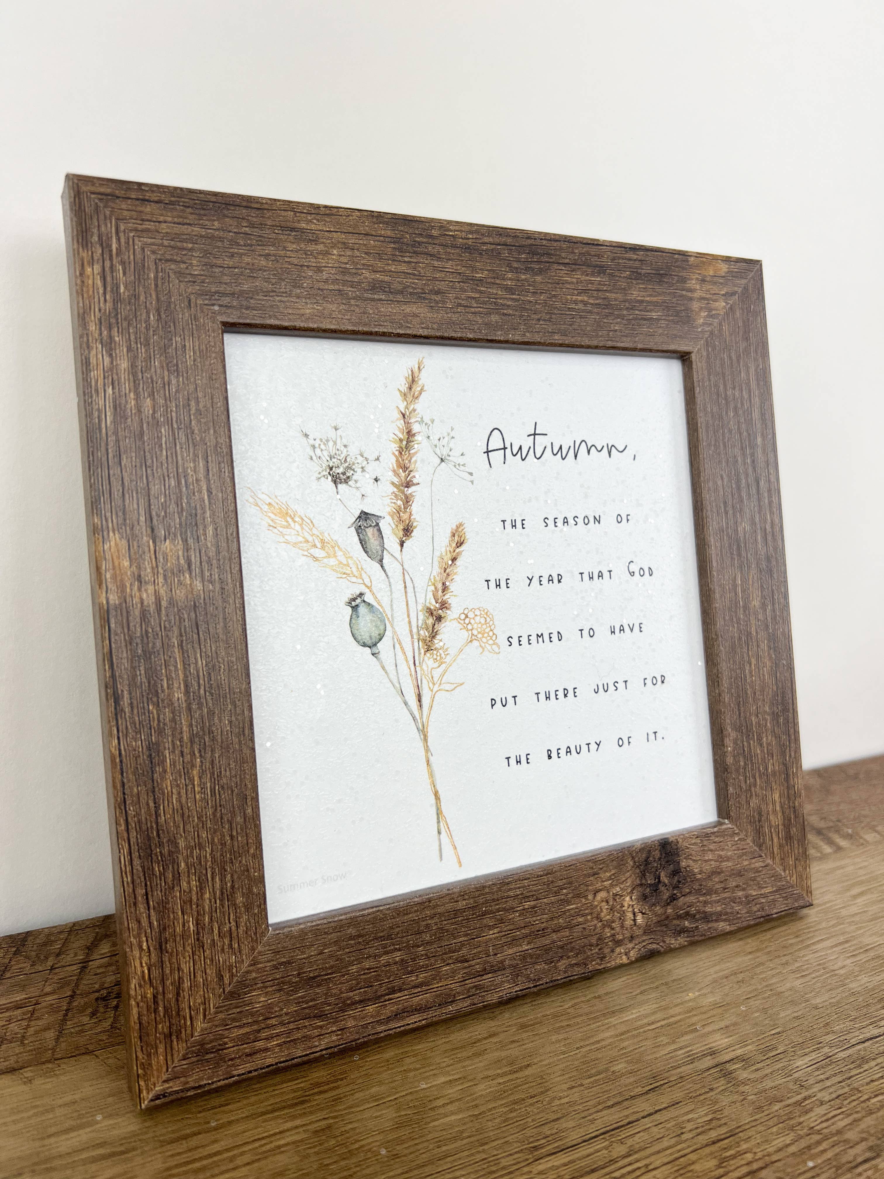 Summer Snow Art - Wholesale Sign - Autumn The Season of The Year Beauty Decor Art1