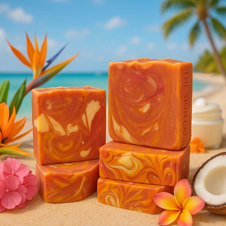 Savon Artisanal au Lait de Coco Honolulu Sun pour la vente par The Skin Candy