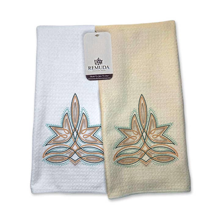 Ensemble de torchons de cuisine à motif de bottes western. pour la vente par Remuda Western Wear