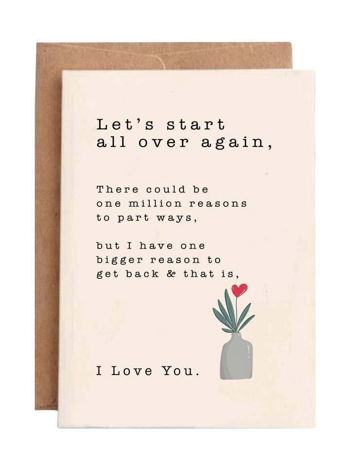 Love Greetings-Let's Start Again! for wholesale by Aaruthra®