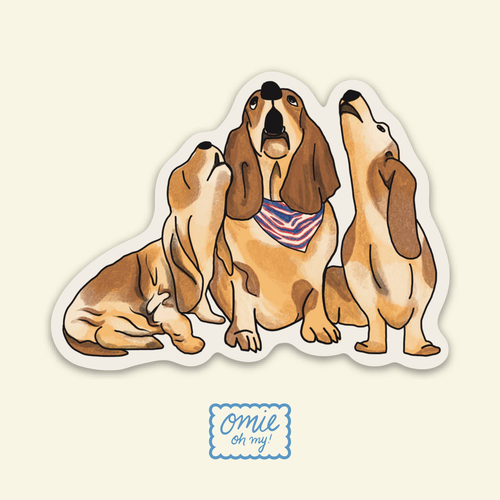 Howling Hounds Sticker for wholesale by Omie Oh My!