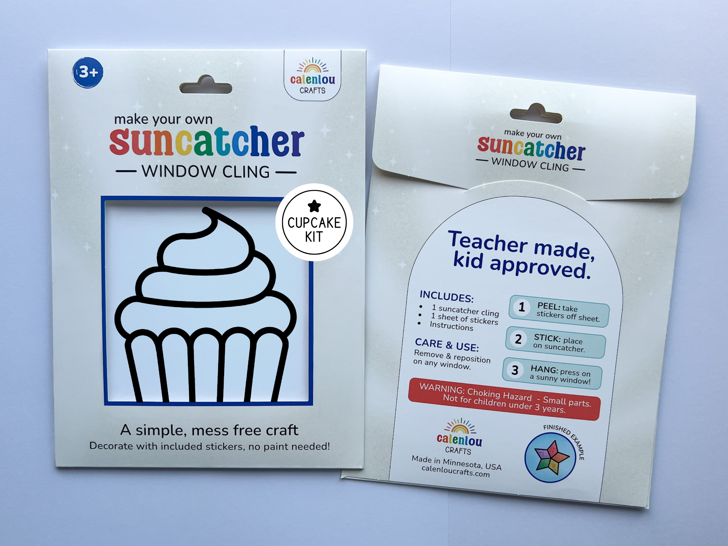 Calenlou Crafts - Wholesale DIY Craft Kit - Kids - Cupcake Suncatcher Sticker Craft Kits for Kids4