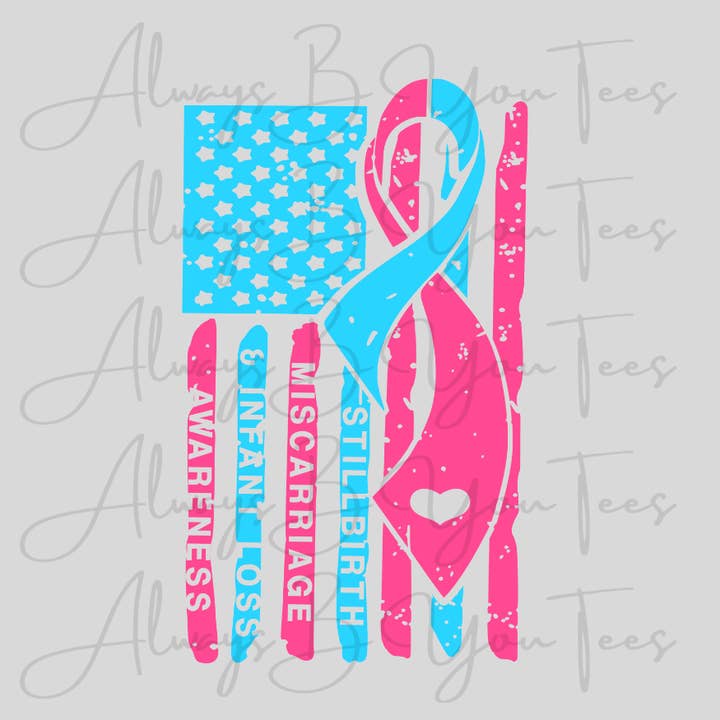 Stillbirth Miscarriage Infant Loss Awareness DTF Transfer for wholesale by Always B You Tees