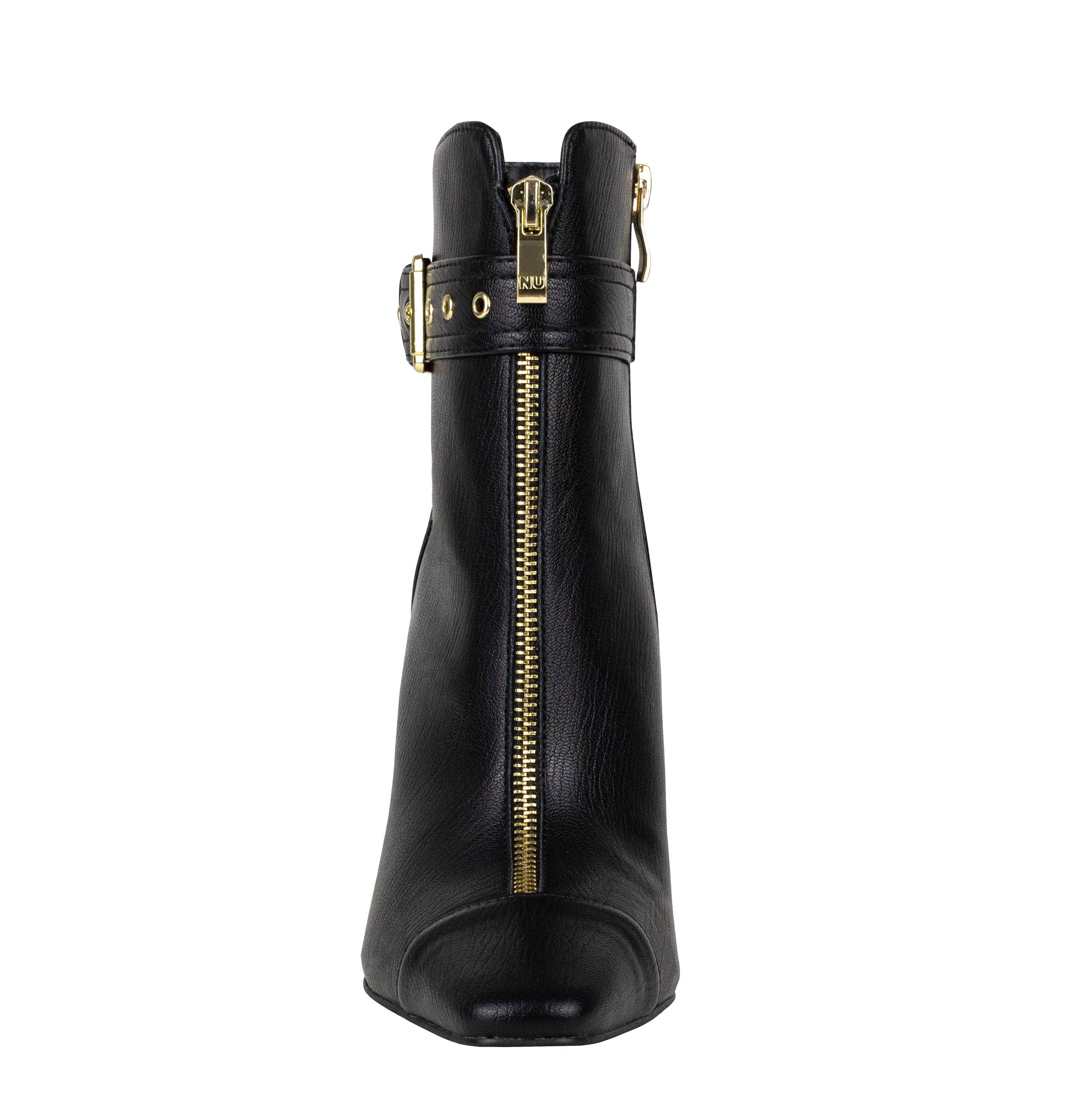 LADY COUTURE – Botins - Mulher por atacado – Botim com Salto em Forma de Triângulo e Abertura no Teto2