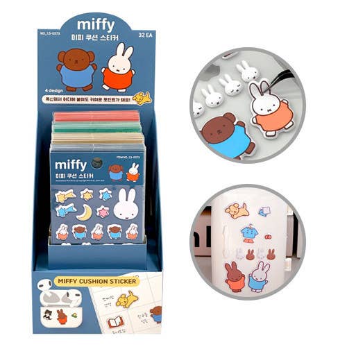 K-Wonderland – Großhandel Aufkleber – Miffy weiche Kissen-Aufkleber im 4er-Pack9