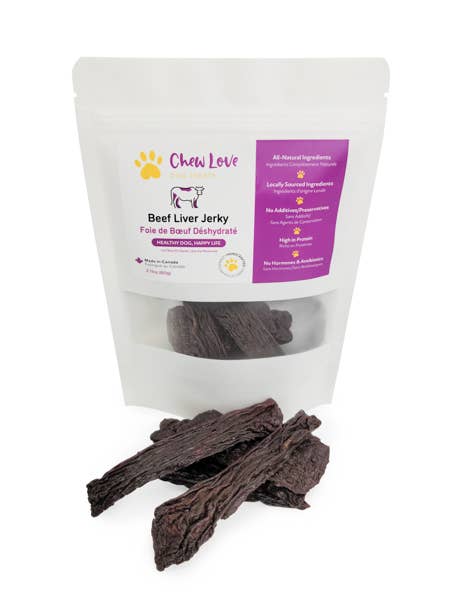Chew Love Beef Liver Jerky - Single Ingredient Dog Treat for wholesale by Chew Love Dog Treats