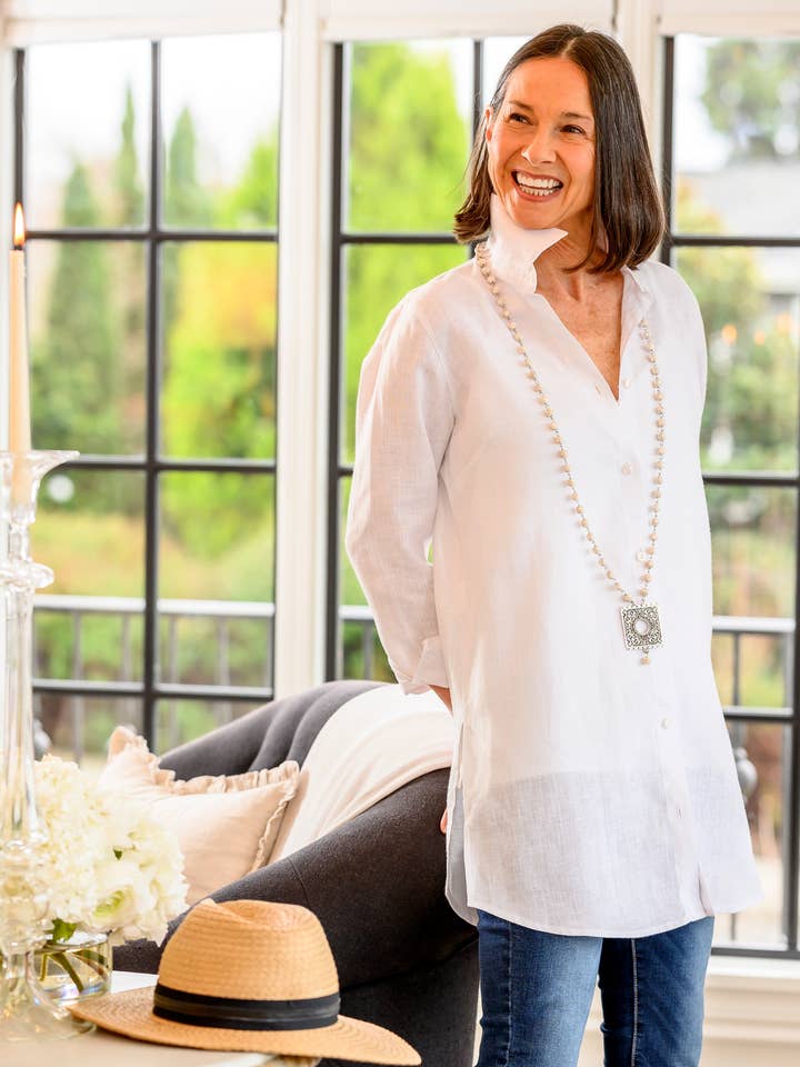 Arte Italica & Crown Linen Designs - Wholesale Tunic - Women's - Christina Linen Tunic - New Colors8