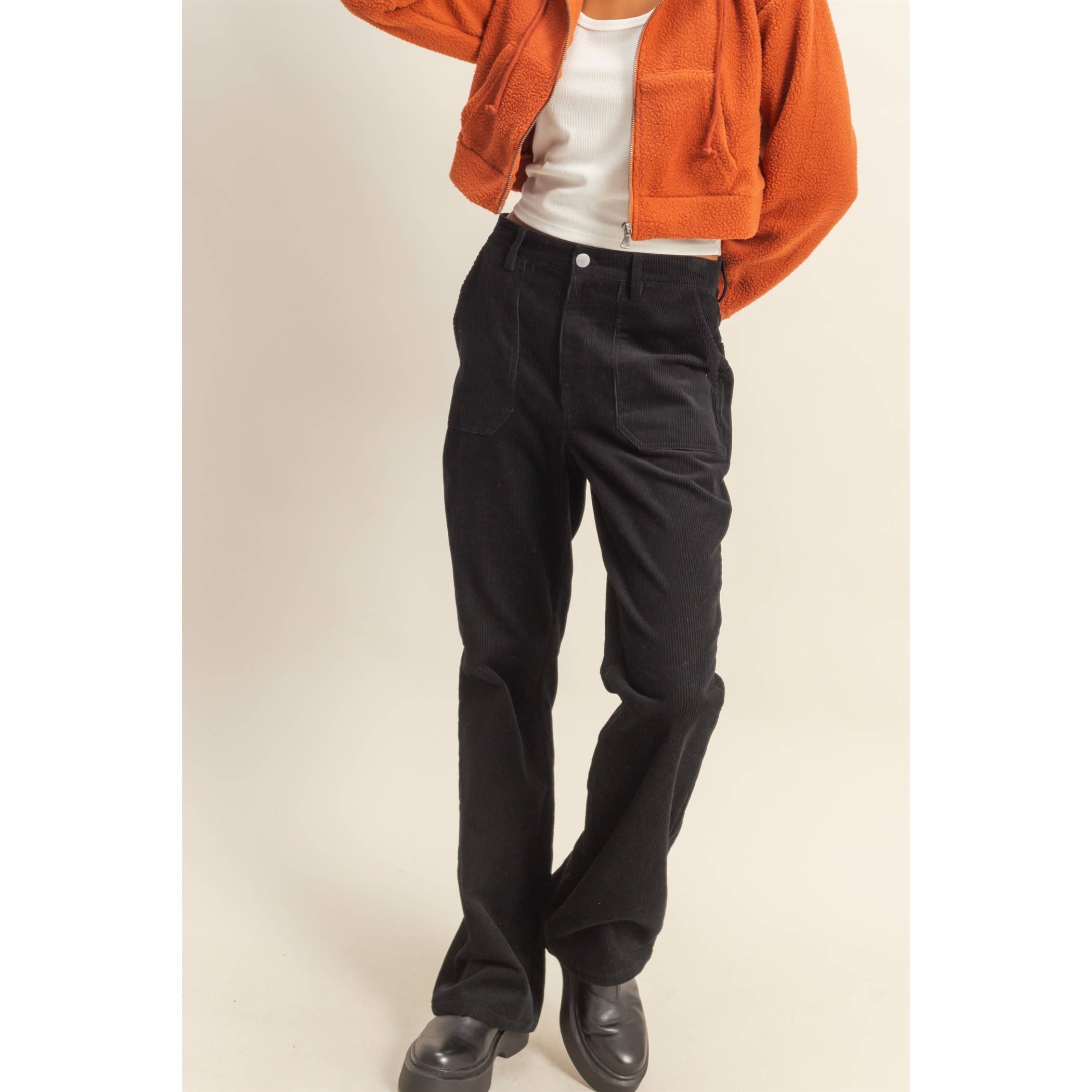 Double Zero - Wholesale Pants - Women's - Corduroy Flare Pants1