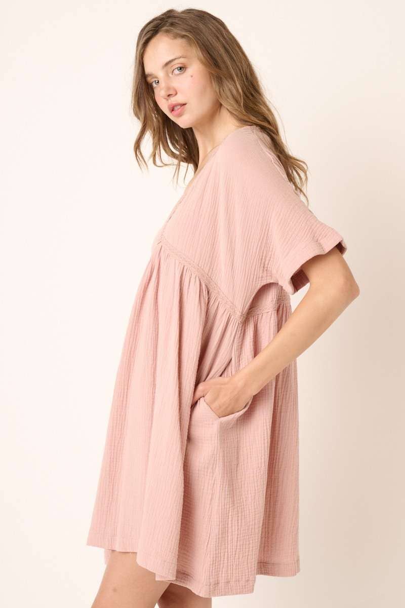 mittoshop - Wholesale Jurk - Dames - J42648-GAASJURK MET V-HALS EN DETAIL VOOR BABYDOLL6