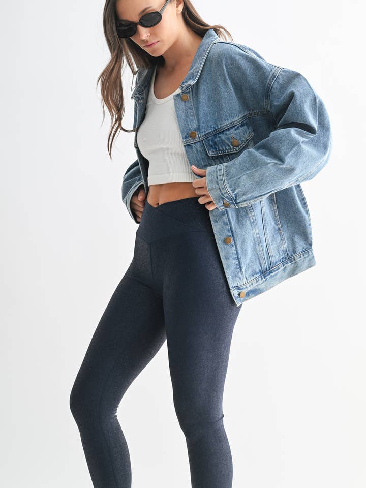 Mono B - Wholesale Denim Jacket - Women's - Boxy-Cut Denim Jacket7