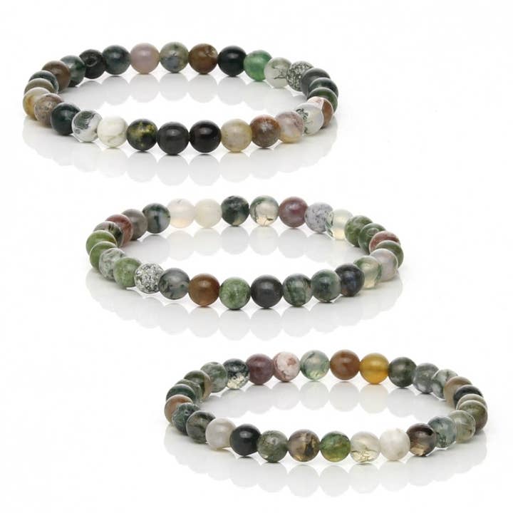 UniArt - Wholesale Cuff Bracelet - Mossy Indian agate bracelet1