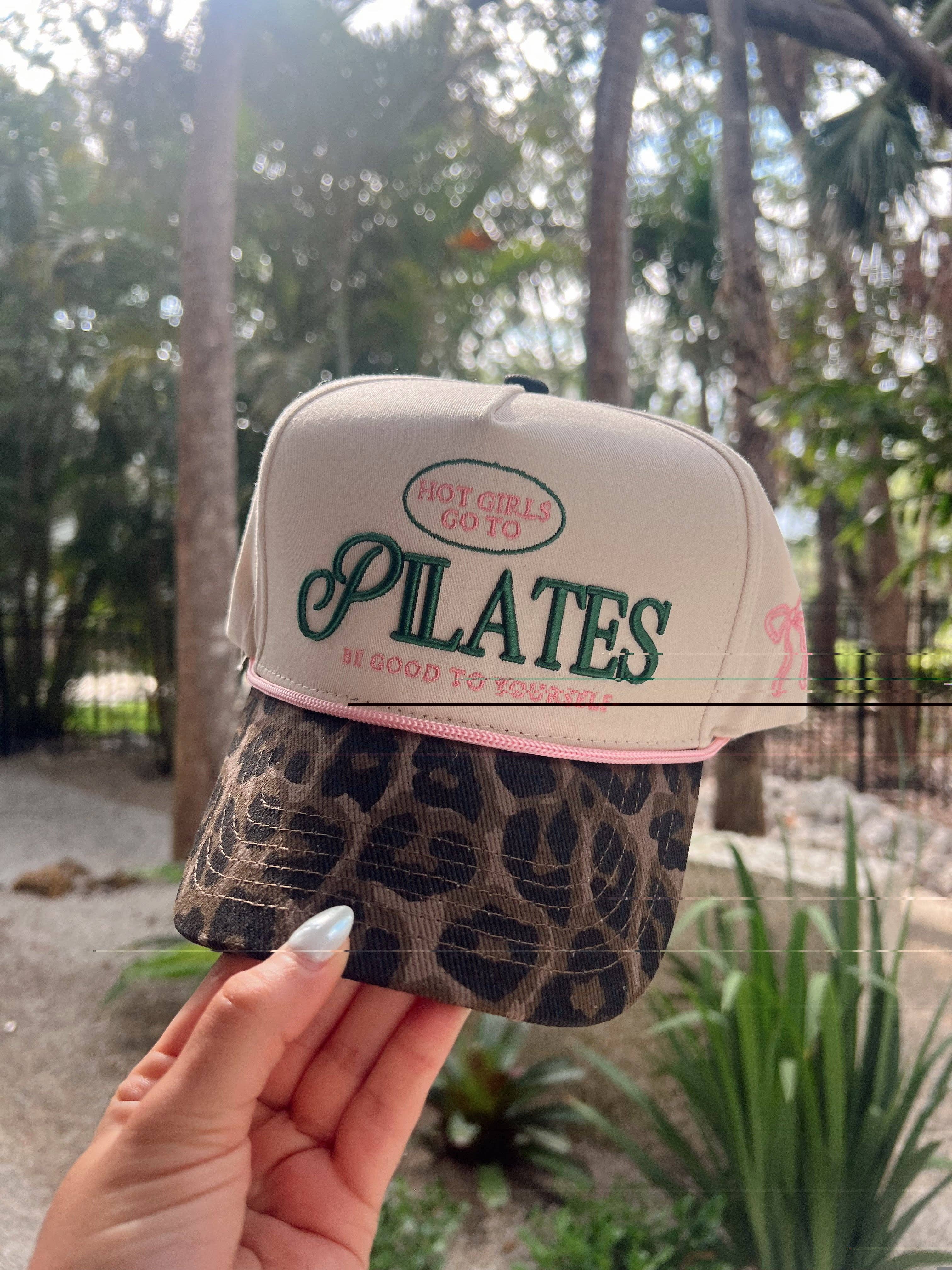 KENZKUSTOMZ - Wholesale Trucker Hat - Women's - Hot Girls go to Pilates - Leopard Vintage Hat1