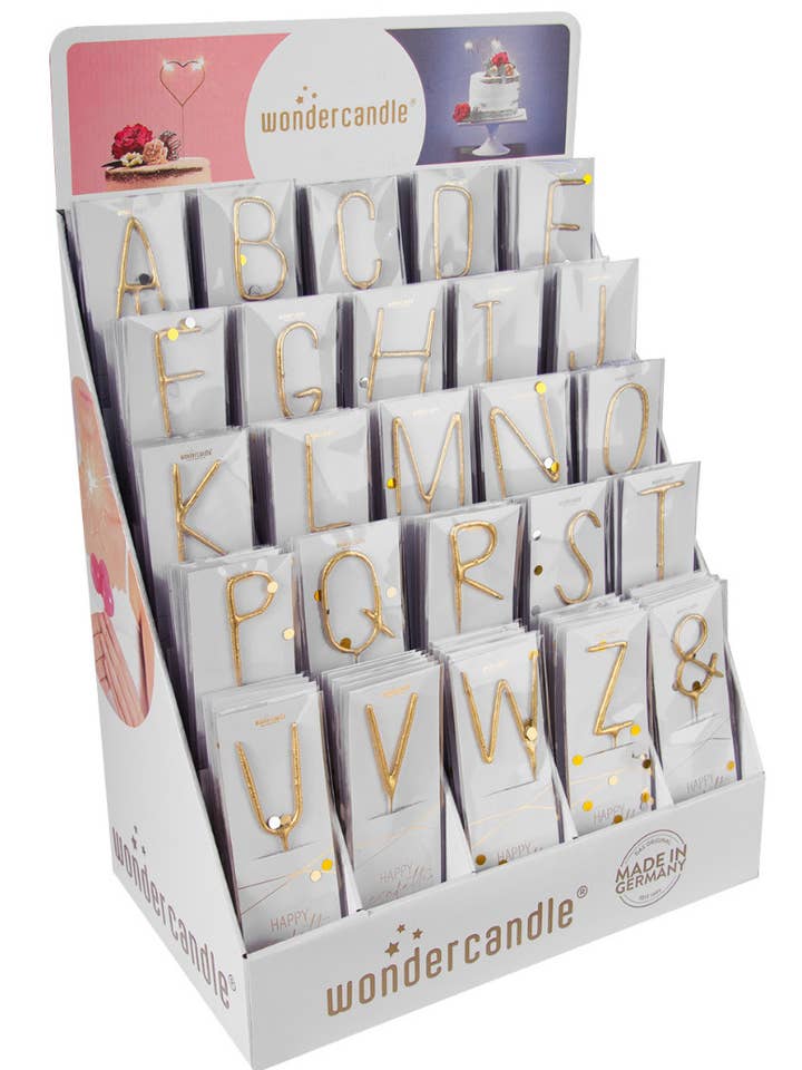 Letters Confetti Assortment - Gold - 150 pour la vente par Wondercandle
