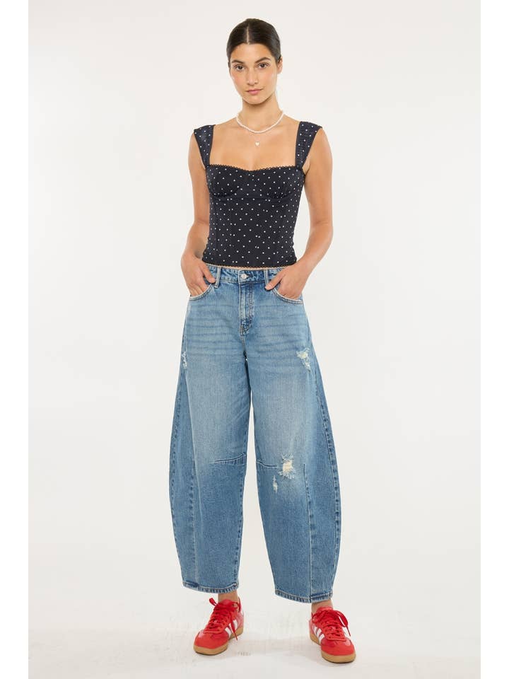 MEDIUM OPEN PACK HIGH RISE HORSESHOE FIT JEANS-KC9390M for wholesale on Faire