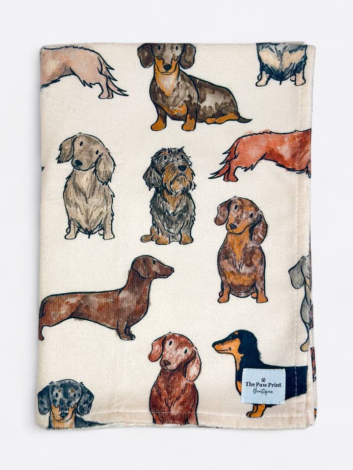The Dachshund Dog Towel for wholesale by The Paw Print Boutique