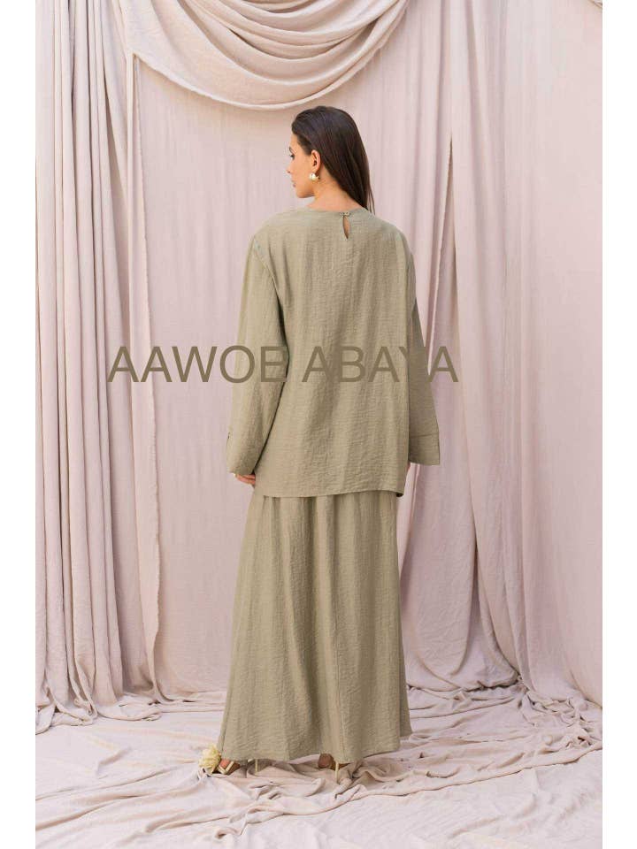 Aawoe Abaya - Wholesale Tops Set - Women's - Chic Set with Long Sleeves - 2422-EN13