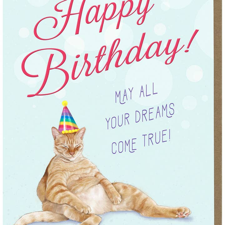 Amy Rose Moore Illustration - Wholesale Birthday Card - BIRTHDAY Orange Tabby Cat - Greeting Card2