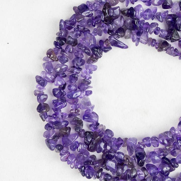 Soothing Crystals Beads - Vente Perle - Perles Brutes en Céramique | Améthyste Brute | Collier en Cristal Perles Non Taillées6