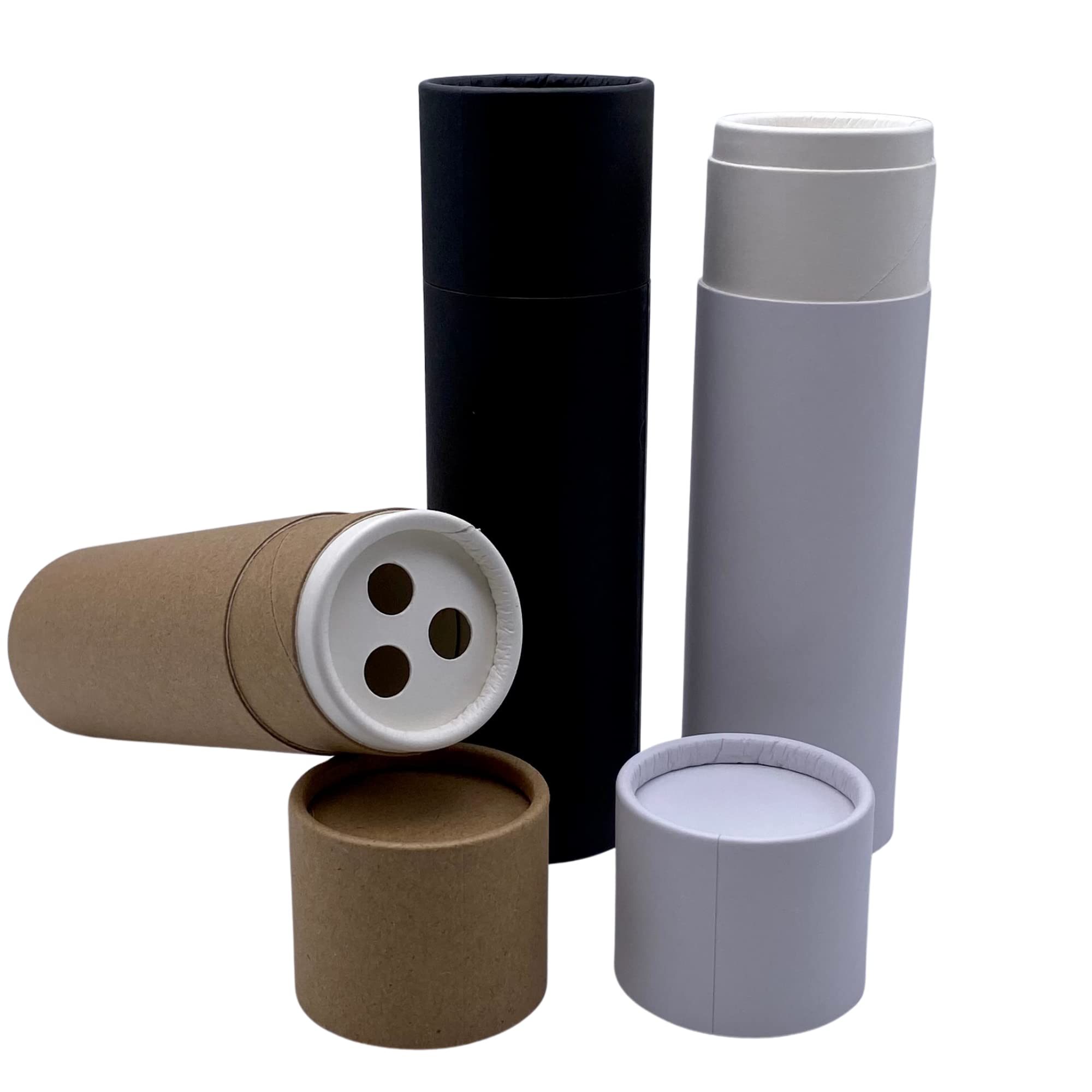 GreenWay Containers – wholesale Food storage container – 4 ounce / 115 g Paper Shaker Tube Large Holes6