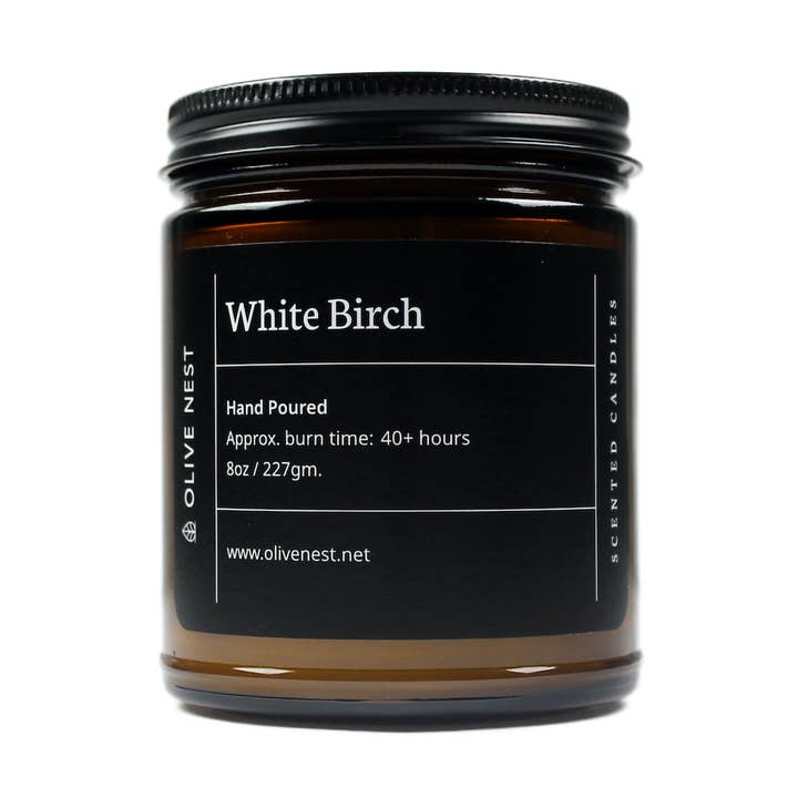 Winter White Birch Soy Blend Wood Wick Candle for wholesale by OLIVE NEST