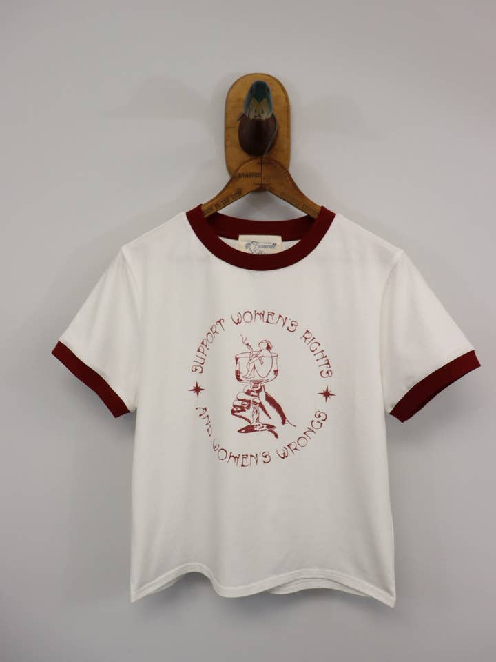 Farewell Frances - Wholesale Screen Printed T-Shirt - Women's - Women’s Rights Ringer Tee