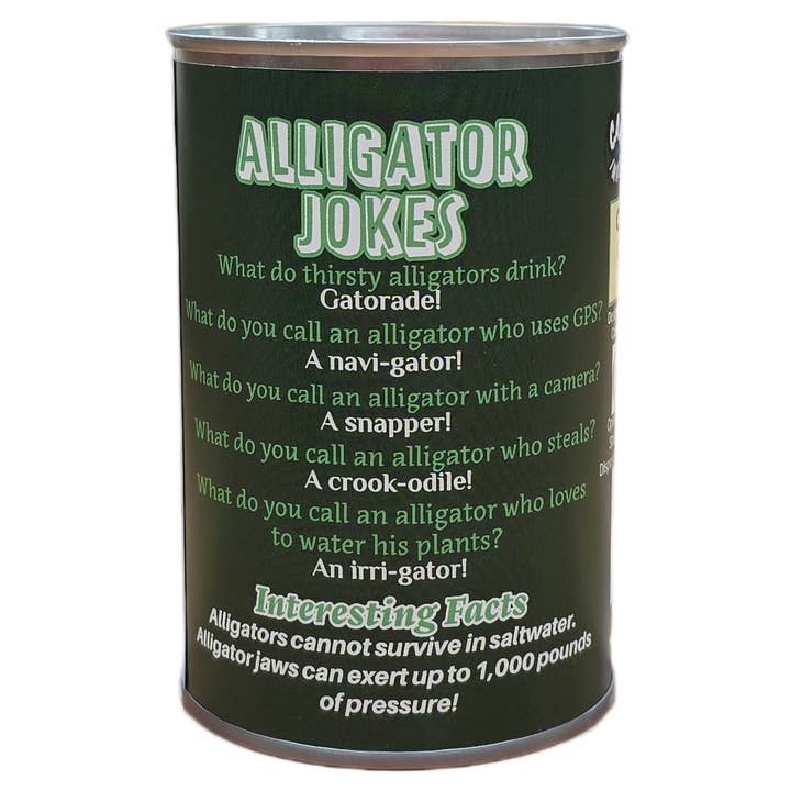 Canned Gifts - Wholesale Stuffed/plush toy – Kids & baby - Rex the Canned Alligator | Stuffed Animal Plush w/Jokes1