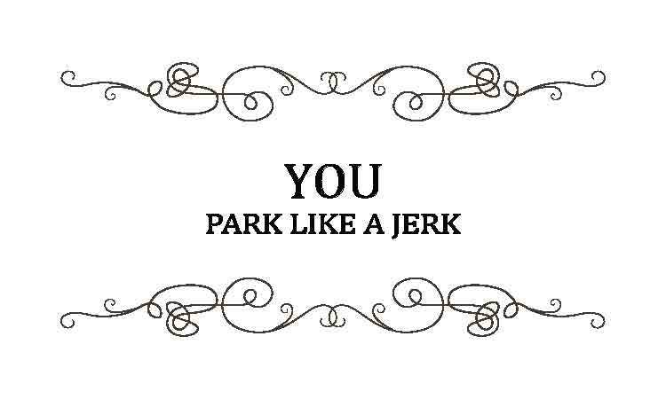 Snarky Megs - Vendita all'ingrosso Set di cartoleria/cancelleria - Carte di parcheggio, confezione da 404