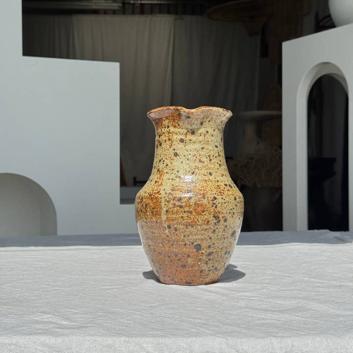 Office Objets - Wholesale Jug - Large speckled stoneware pitcher, YB brand underneath H249