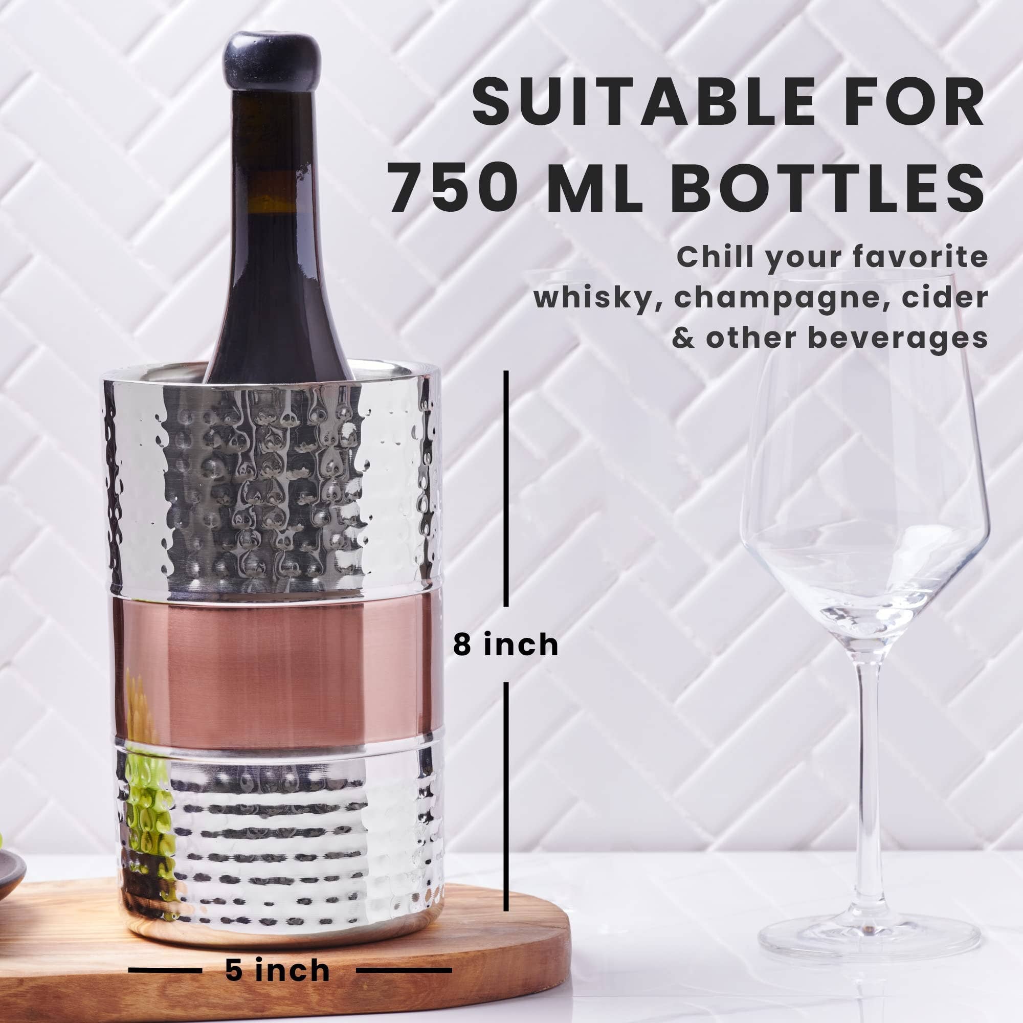 Sol Living - Wholesale Wine Bucket - Stainless Steel Double Wall Wine Cooler3