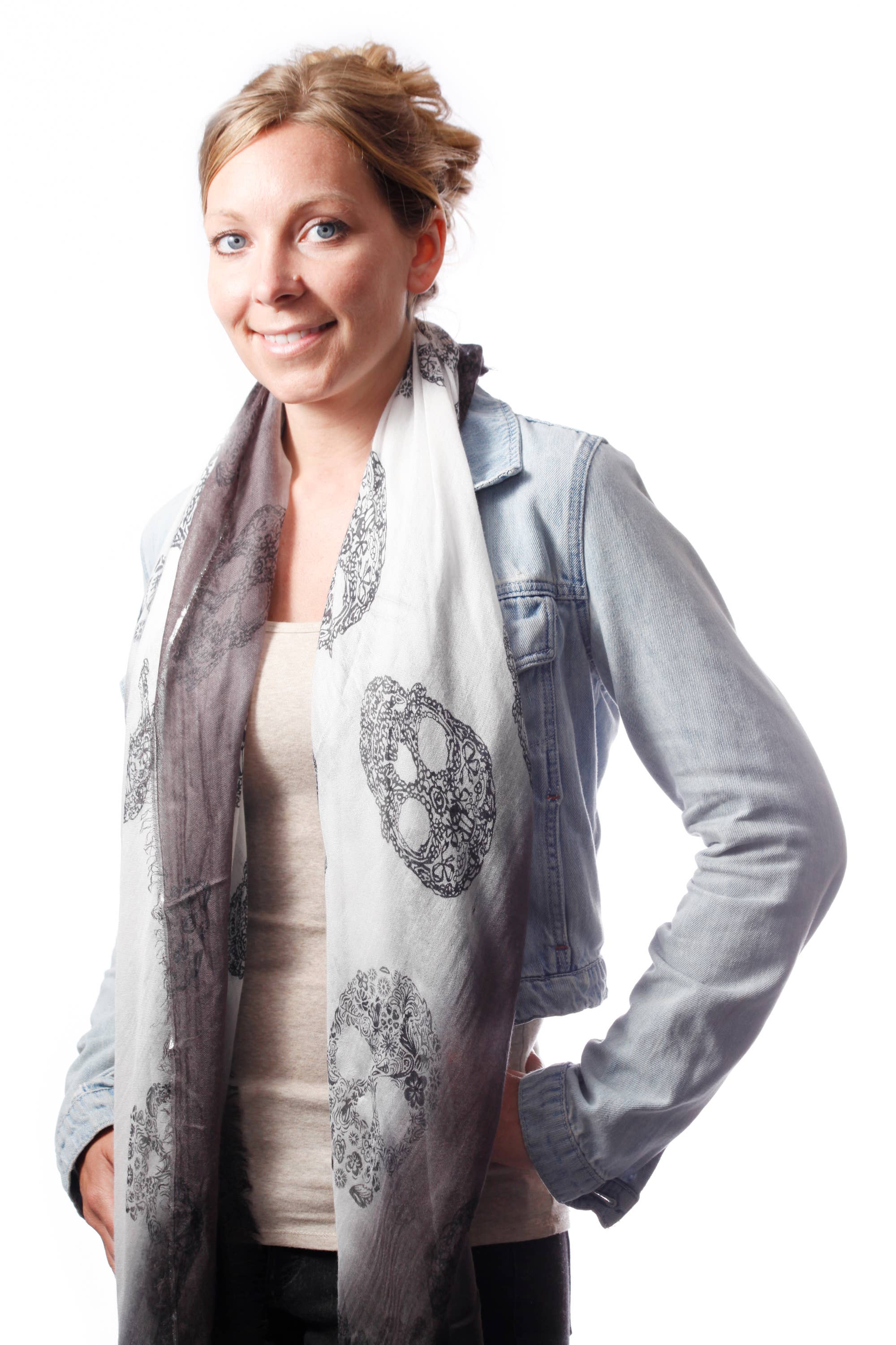 Blue Pacific - Wholesale Scarf - Unisex - Cashmere Blended Scarves with Specialty Metallic Threading4