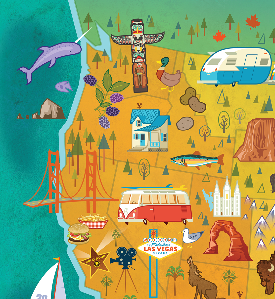 Blue Lobster Puzzles - Wholesale Puzzle - Kids - The United States 100 Pc Puzzle2