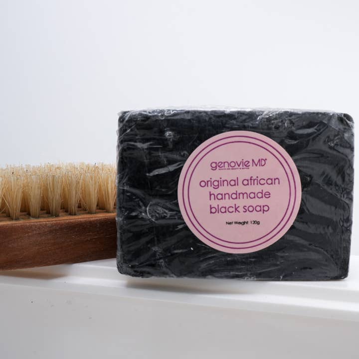 GenovieMD - Wholesale Bar Soap - Original African Black Soap, 120g/bar Reduce Dark Spots2