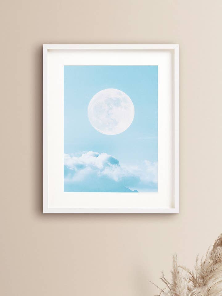 Baby Blue Moon Print for wholesale by Juniper Castelle