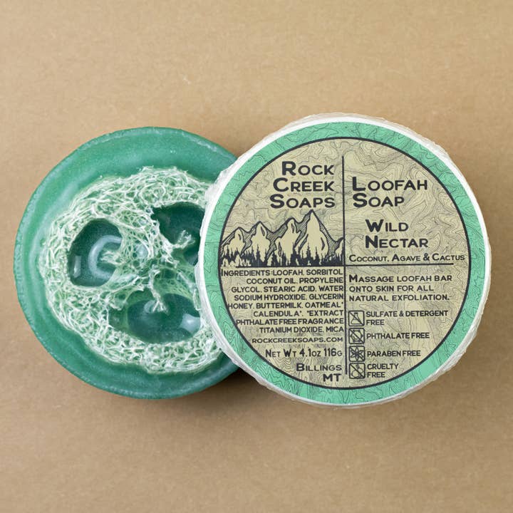 Rock Creek Soaps - Wholesale Loofah - Wild Nectar Loofah Soap | Coconut, Vanilla & Citrus9