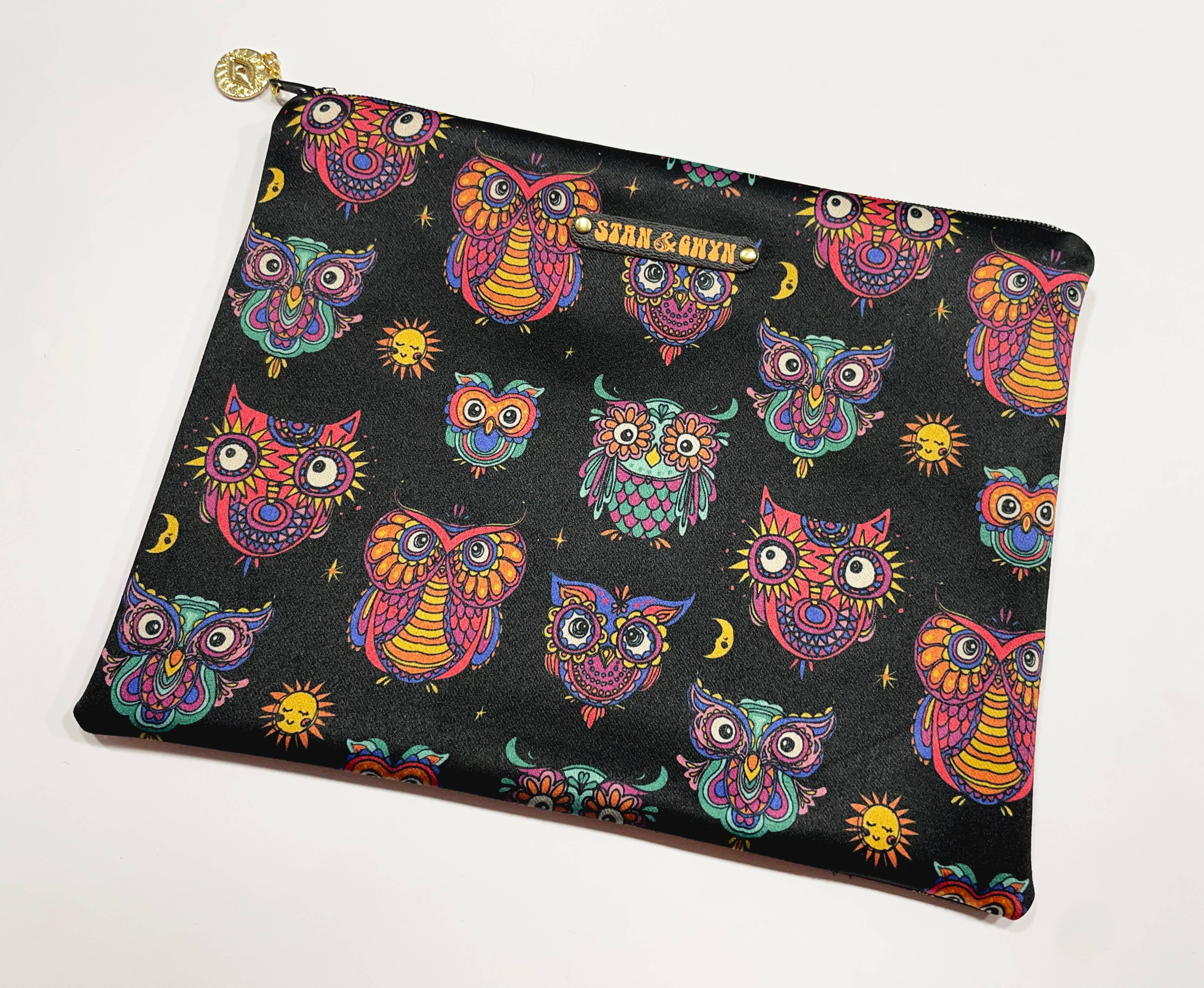 Stan and Gwyn - Venta al por mayor Bolsa para maquillaje - Bolsa de maquillaje con diseño de búho, bolsa de cosméticos, monederos con forma de pájaro.4