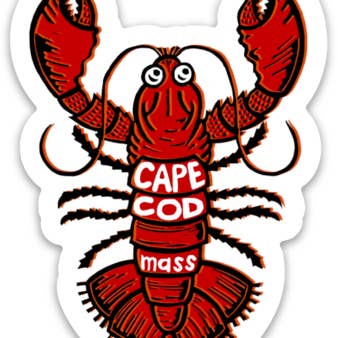 Block21Prints - Wholesale Sticker - Lobster Cape Cod Sticker – Coastal, Ocean theme Decal1