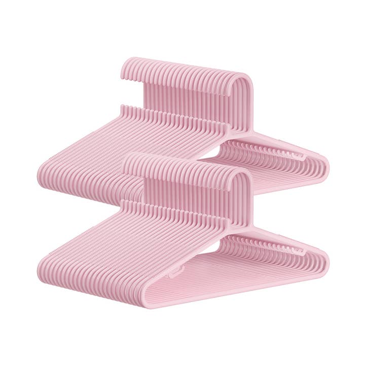 Greenwestons - Vente Cintres - Paquet de 50 cintres en plastique Jelly Pink 10