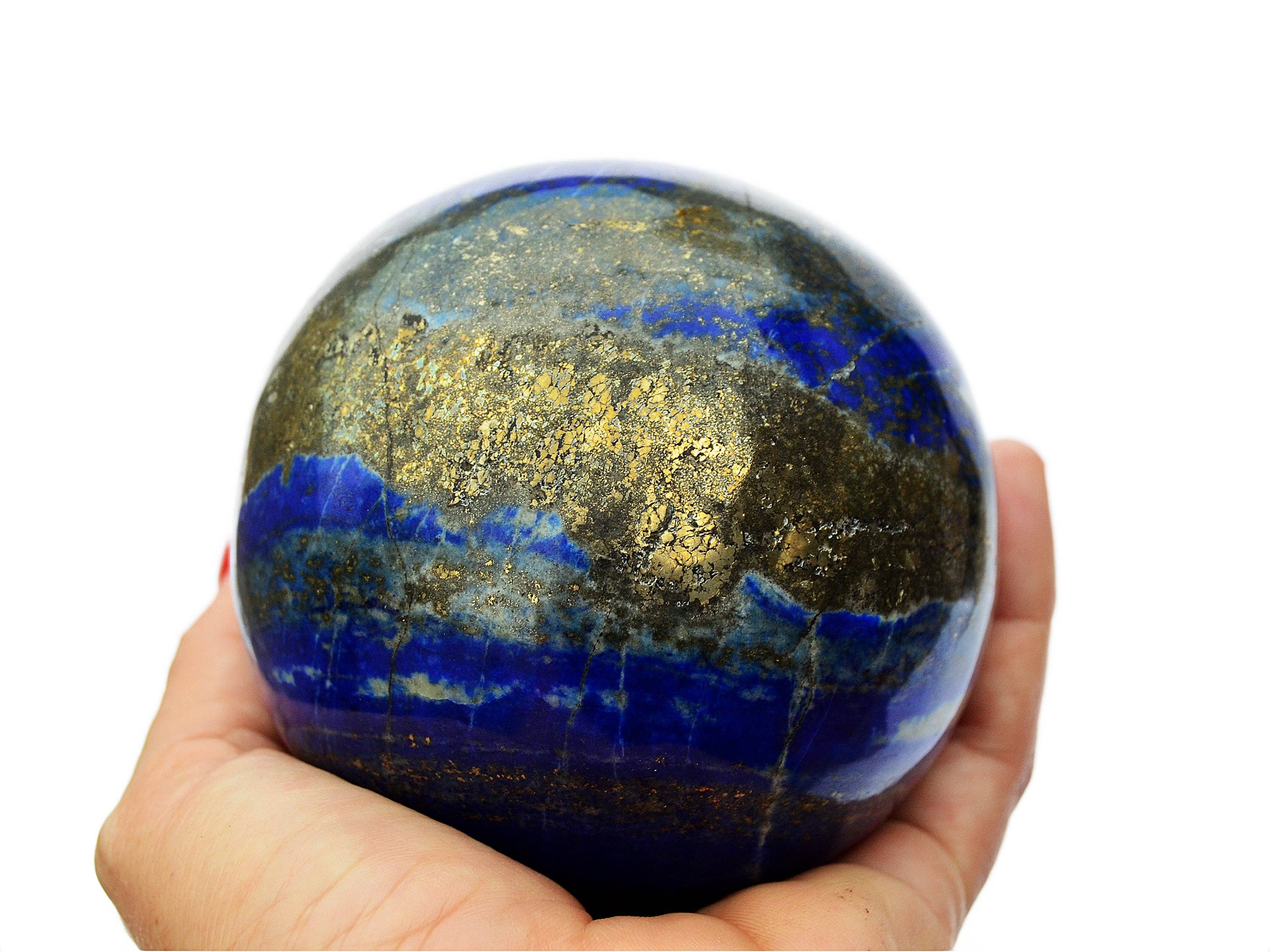 Kaia & Crystals - Wholesale Spiritual Stone/Crystal - XL Lapis Lazuli Sphere (65mm - 100mm)9