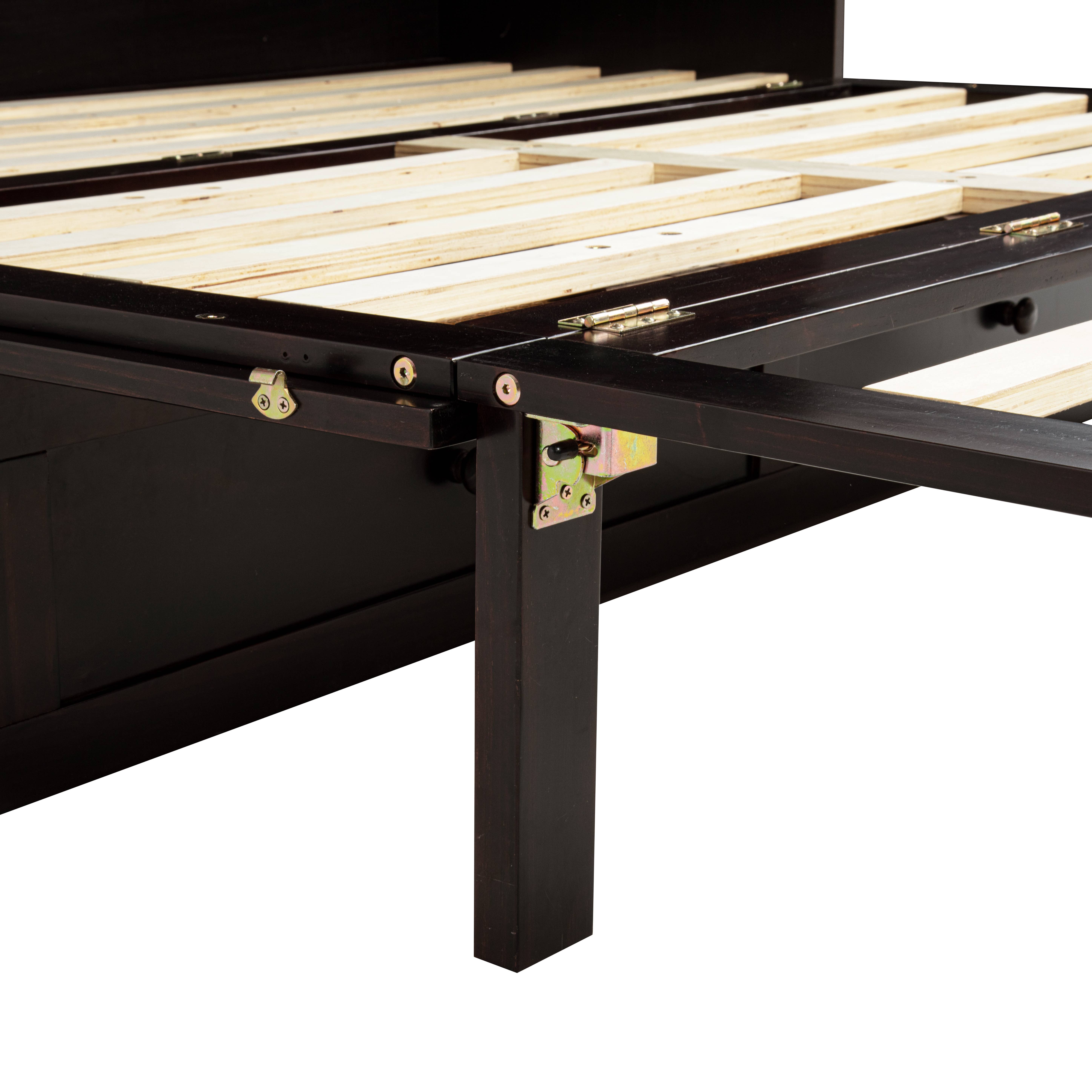 39F Inc. - Wholesale Bed - Queen Size Murphy Bed, Pine Wood Cabinet Bed w Power Station18