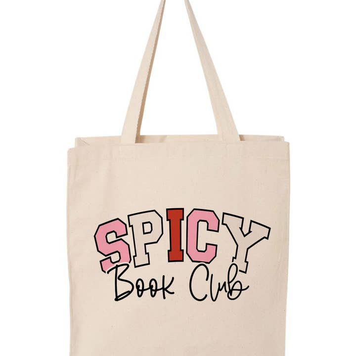 DaisyChainDesignCo - Wholesale Tote Bag - Women's - Spicy Book Club Canvas Tote Bag1