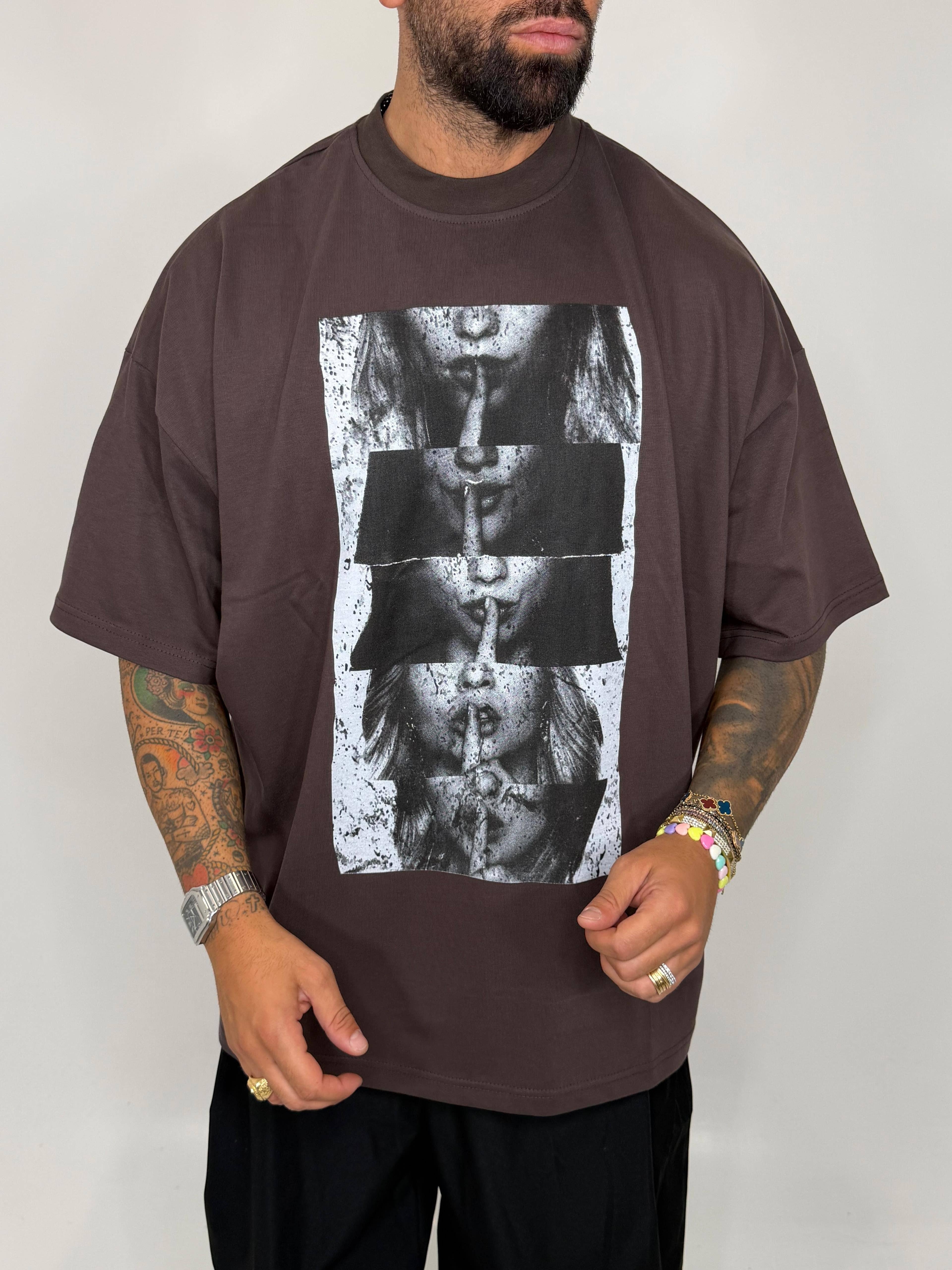 Dark brown Quiet Force T-Shirt for wholesale on Faire0