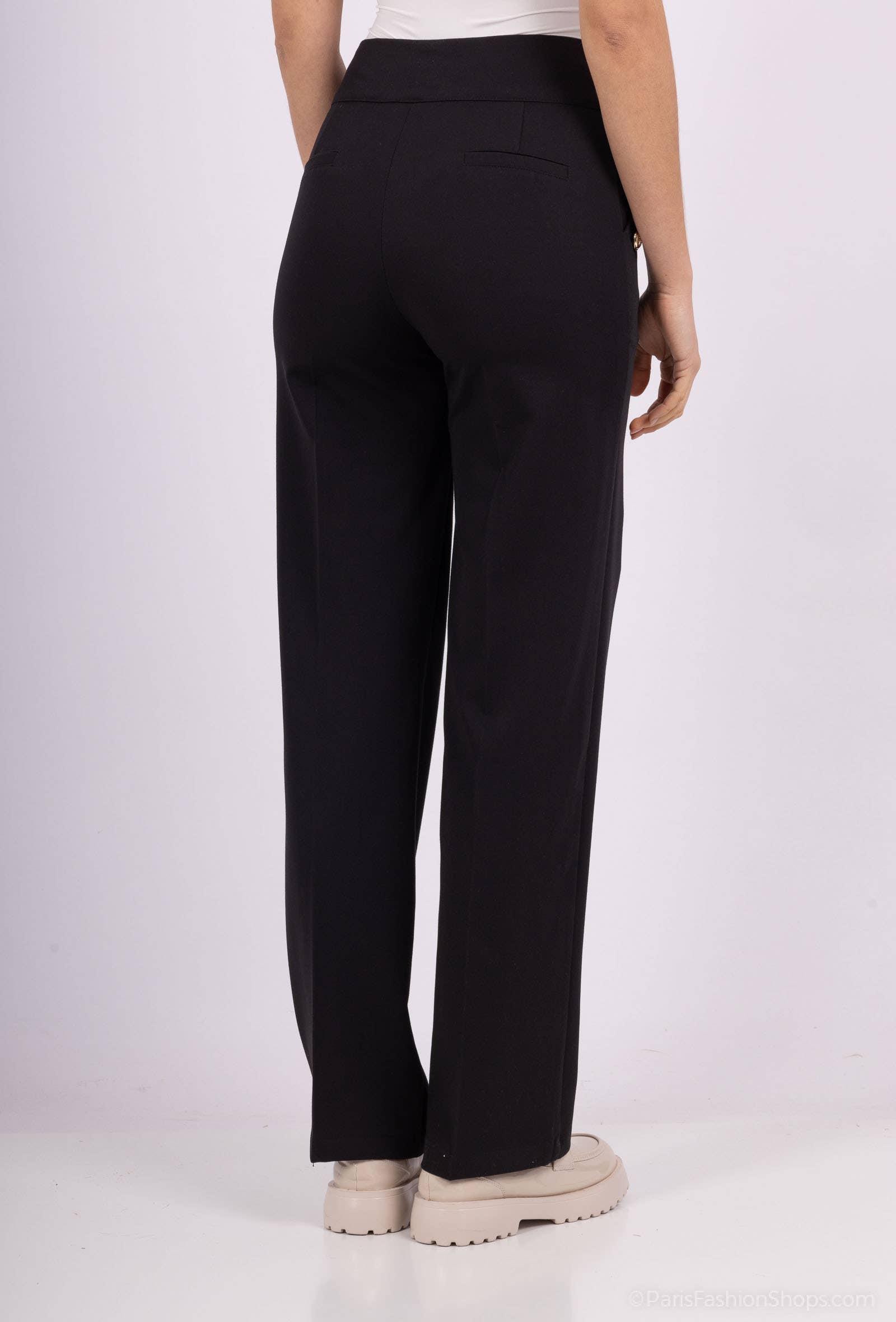 Afinity – wholesale Suit trousers – women's – Women's tailored pants with decorative buttons A3307PT–chic2