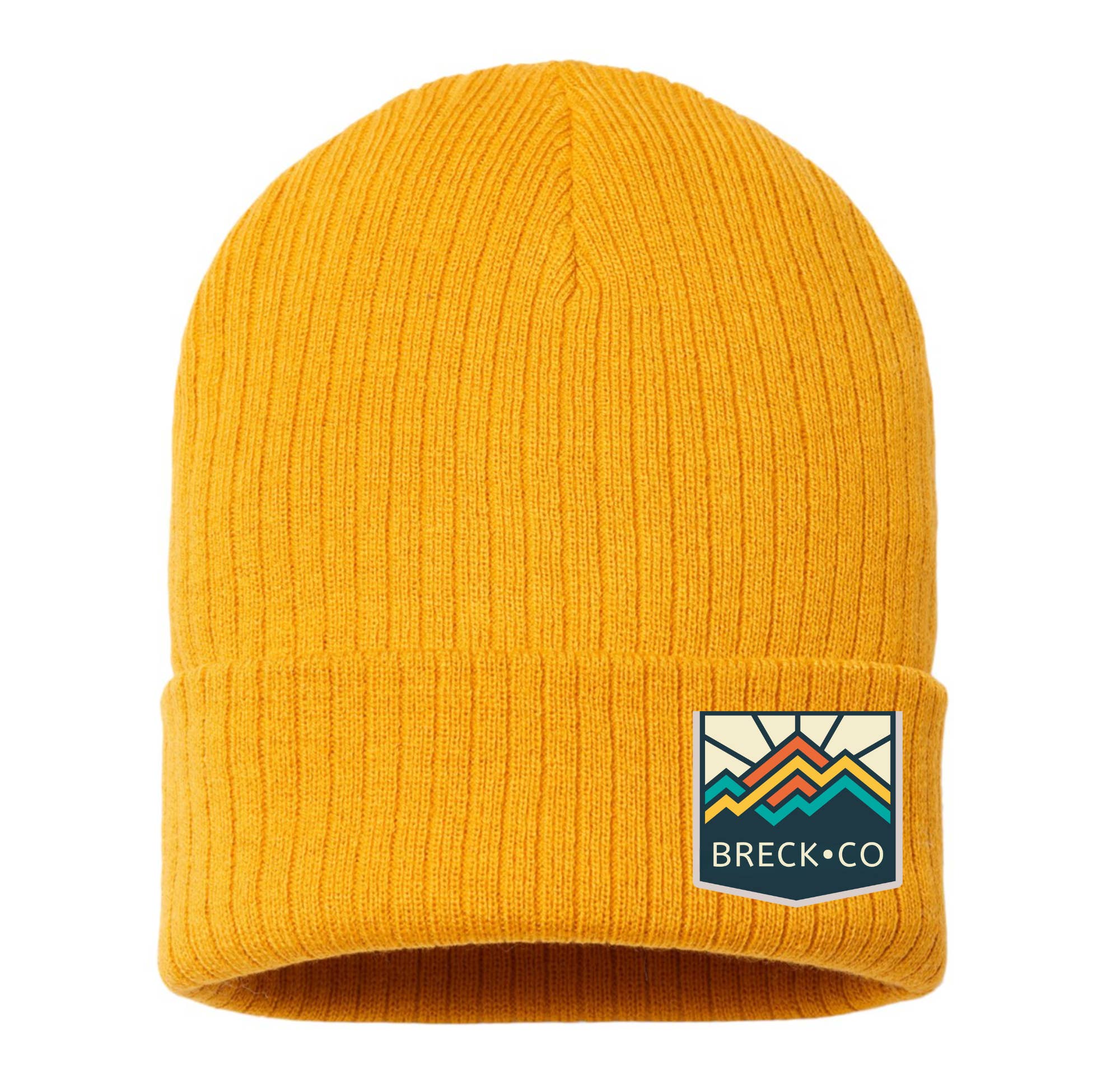 Spruce Seed - Wholesale Beanie - Women's - Rib Knit Beanie Hat- Breck CO Woven Patch Hat