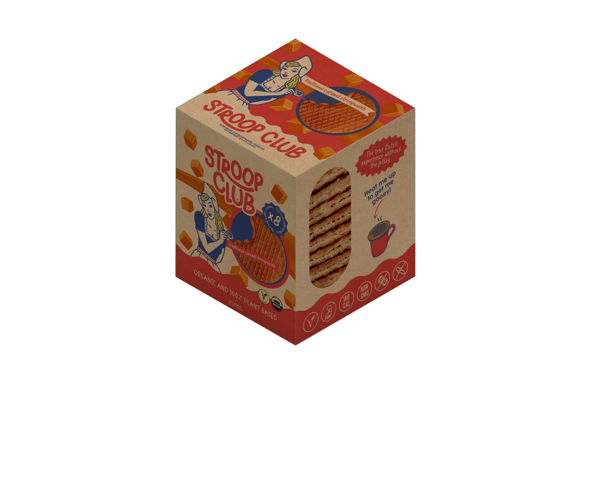 The Stroop Club UK – wholesale Biscuit – Traditional Caramel Plant Based Stroopwafel 8-pack