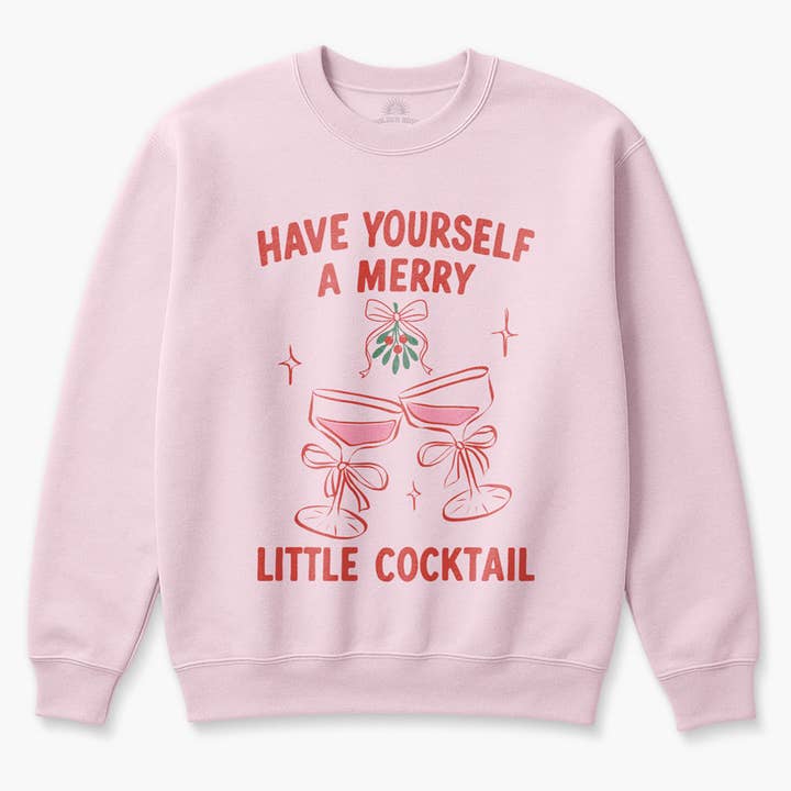 Merry Little Cocktail Holiday – Cozy Christmas Sweater for wholesale by Golden Rose