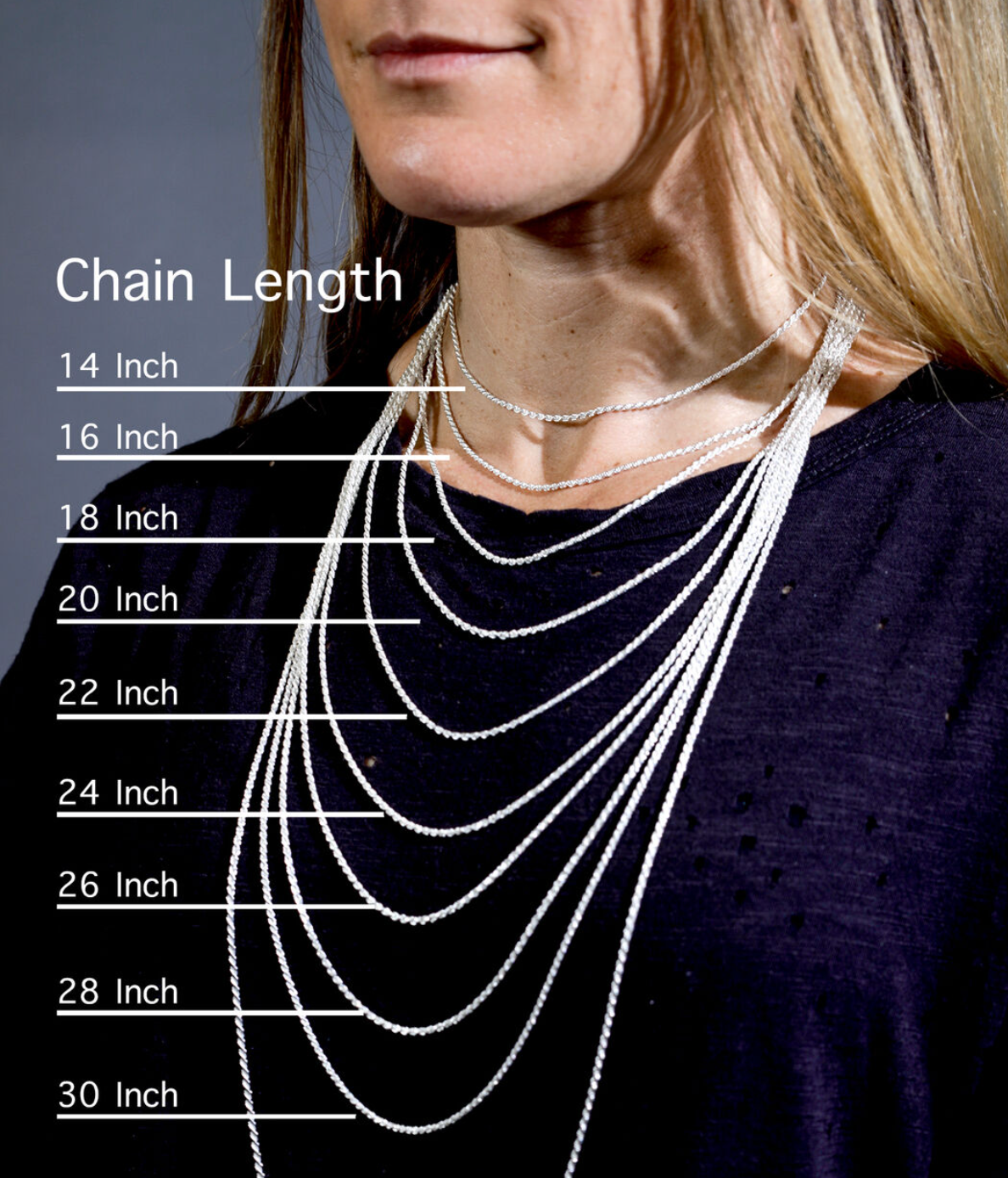 SilverLiza - Wholesale Link & Chain Necklace - Sterling silver Rope chain for unisex-2.5 mm Diamond Cut7