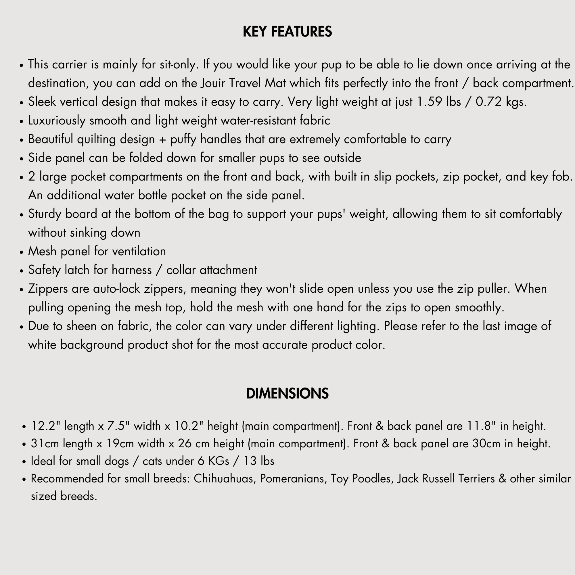 Pups & Bubs - Wholesale Pet Carrier - Dog - Destination Pet Carrier Tote16