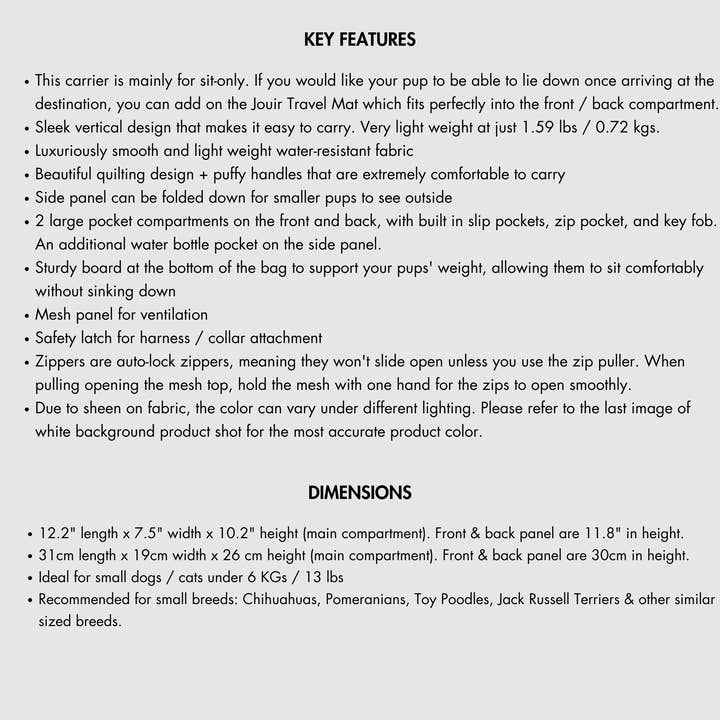 Pups & Bubs - Wholesale Pet carrier – Dog - Destination Pet Carrier Tote16