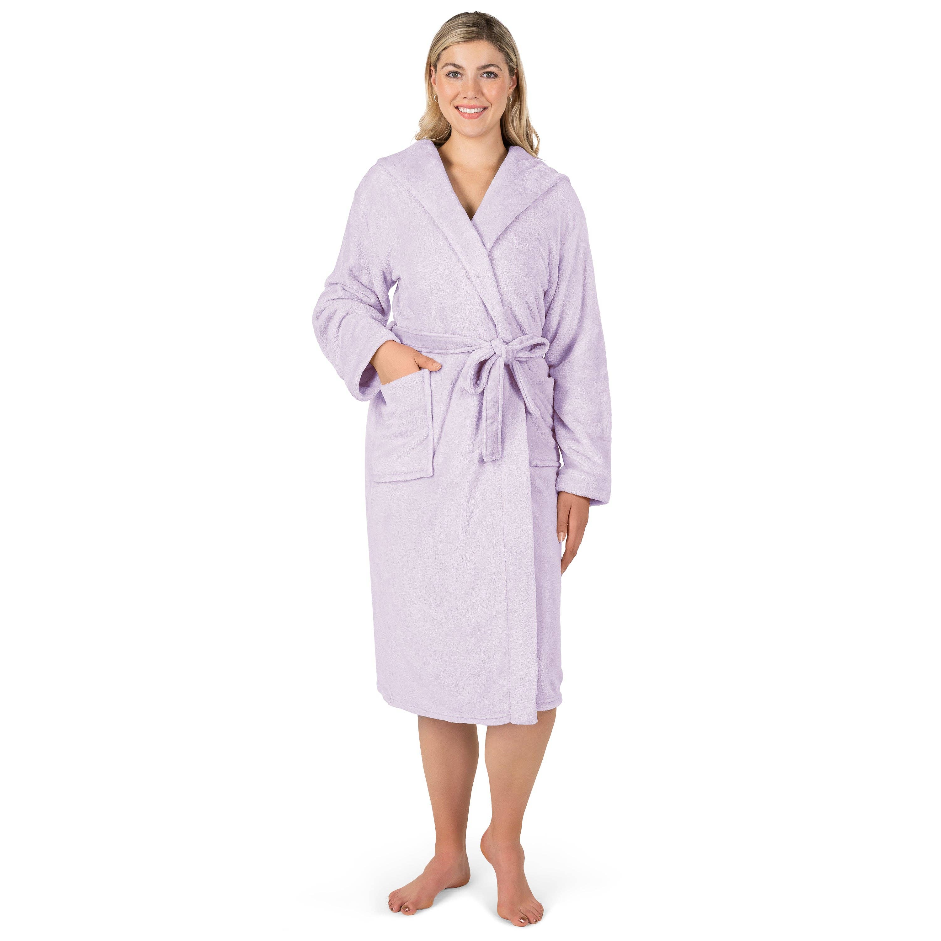 Pavilia - Wholesale Robe - Women's - Women's Classic Fleece Robe with Hood48