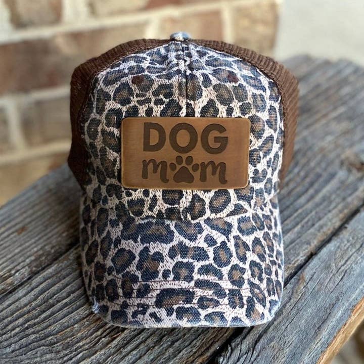 Dog Mom Leather Patch Hat for wholesale by The Hometown Company